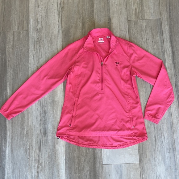 Cutter & Buck Women's Cb Weathertec L/s Jackie 3/4 Zip Pullover Rain Windbreaker - Picture 3 of 10